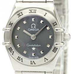 Pre Owned Omega Gray Stainless Steel Constellation 1561.51 Women's Wristwatch 22 MM