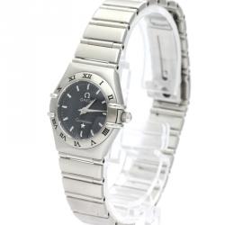 Pre Owned Omega Gray Stainless Steel Constellation 1562.40 Women's Wristwatch 22 MM