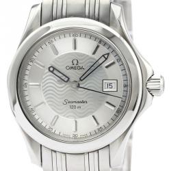 Pre Owned Omega Silver Stainless Steel Seamaster 120M 2571.31 Women's Wristwatch 29MM