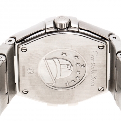 Omega Silver Stainless Steel Constellation 123.10.27.60.02.001 Women's Wristwatch 27 mm