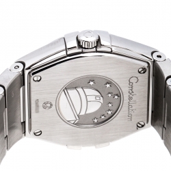 Omega Blue Grey Stainless Steel Diamonds Constellation 123.10.27.60.53.001 Women's Wristwatch 27 mm