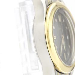 Pre Owned Omega Black 18K Yellow Gold and Stainless Steel Seamaster 120M 2371.50 Women's Wristwatch 29MM