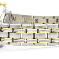 Pre Owned Omega Black 18K Yellow Gold and Stainless Steel Seamaster 120M 2371.50 Women's Wristwatch 29MM