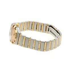 Pre Owned Omega Champagne 18K Yellow Gold and Stainless Steel Constellation Mini 1262.10 Women's Wristwatch 24MM