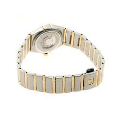 Pre Owned Omega Champagne 18K Yellow Gold and Stainless Steel Constellation Mini 1262.10 Women's Wristwatch 24MM
