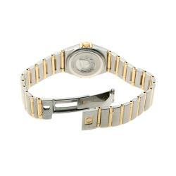 Pre Owned Omega Champagne 18K Yellow Gold and Stainless Steel Constellation Mini 1262.10 Women's Wristwatch 24MM
