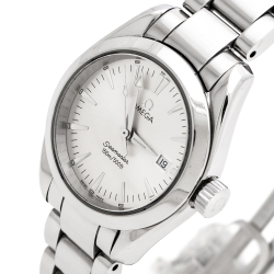 Omega Silver Stainless Steel Seamaster Aqua Terra 2577.30.00 Women's Wristwatch 29 mm