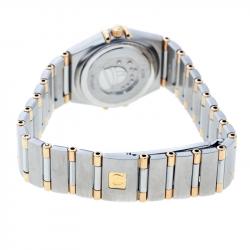 Pre Owned ساعة يد نسائية أوميغا Constellation 795.1203 ستانلس ستيل وذهب أصفر عيار  18 ذهبية 22 مم