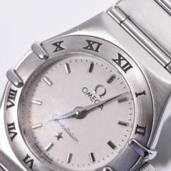 Pre Owned Omega White Stainless Steel Constellation Mini 1562.30 Women's Wristwatch 22 MM
