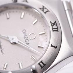 Pre Owned Omega White Stainless Steel Constellation Mini 1562.30 Women's Wristwatch 22 MM