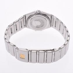 Pre Owned Omega White Stainless Steel Constellation Mini 1562.30 Women's Wristwatch 22 MM