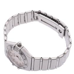 Pre Owned Omega White Stainless Steel Constellation Mini 1562.30 Women's Wristwatch 22 MM
