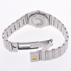 Pre Owned Omega White Stainless Steel Constellation Mini 1562.30 Women's Wristwatch 22 MM