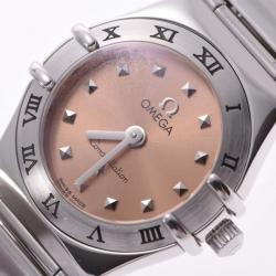 Omega Salmon Stainless Steel Constellation Mini My Choice 1561.51 Women's Wristwatch 21 MM
