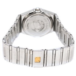 Pre Owned Omega Salmon Stainless Steel My Choice Constellation 795.1241 Women's Wristwatch 24 MM