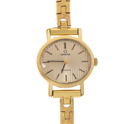 Omega Gold Plated Vintage 5110412 Women's Wristwatch 23 mm