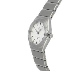 Pre Owned Omega Silver Stainless Steel Constellation Manhattan 131.10.28.60.02.001 Women's Wristwatch 28 MM