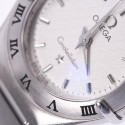 Pre Owned Omega White Stainless Steel Constellation Quartz Women's Wristwatch 26 MM