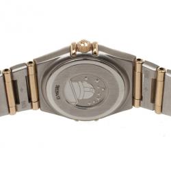 Pre Owned Omega Yellow Gold On Steel Womens Wristwatch 24 MM