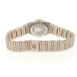 Pre Owned Omega Yellow Gold On Steel Womens Wristwatch 24 MM