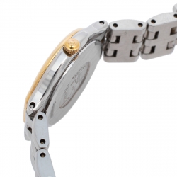 Pre Owned Omega White Two-Tone Stainless Steel DeVille 7950901 Women's Wristwatch 23 mm