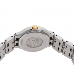 Pre Owned Omega White Two-Tone Stainless Steel DeVille 7950901 Women's Wristwatch 23 mm