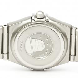 Pre Owned Omega Blue MOP Stainless Steel Constellation 1562.84 Quartz Women's Wristwatch 22 MM