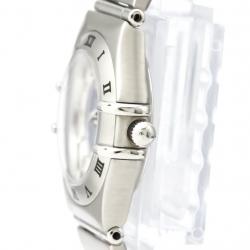 Pre Owned Omega Blue MOP Stainless Steel Constellation 1562.84 Quartz Women's Wristwatch 22 MM