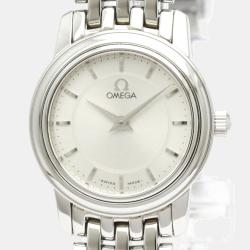 Pre Owned Omega Silver Stainless Steel De Ville Prestige 4570.31 Women's Wristwatch 22 mm