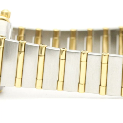 Pre Owned Omega MOP Diamonds 18k Yellow Gold And Stainless Steel Constellation 1262.75 Women's Wristwatch 22 mm