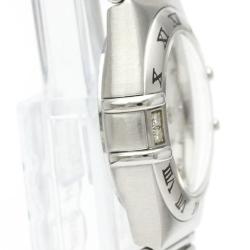 Pre Owned Omega MOP Diamonds Stainless Steel Constellation 1566.76 Quartz Women's Wristwatch 22 mm