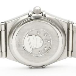 Pre Owned Omega MOP Diamonds Stainless Steel Constellation 1566.76 Quartz Women's Wristwatch 22 mm
