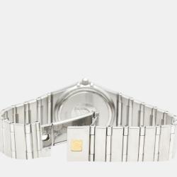 Pre Owned Omega Silver Stainless Steel Constellation 1572.30 Quartz Women's Wristwatch 25 mm