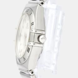 Pre Owned Omega Silver Stainless Steel Constellation 1572.30 Quartz Women's Wristwatch 25 mm