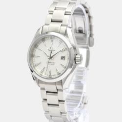 Omega Silver Stainless Steel Seamaster Aqua Terra 231.10.30.61.02.001 Quartz Women's Wristwatch 30 mm