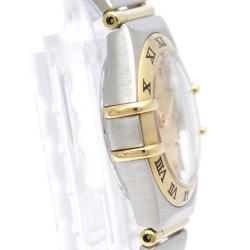 Pre Owned Omega Gold 18k Yellow Gold And Stainless Steel Constellation 1262.10 Quartz Women's Wristwatch 22 mm