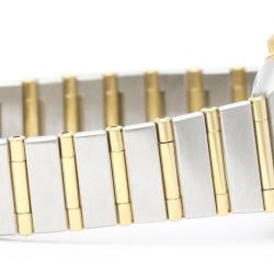 Pre Owned Omega Gold 18k Yellow Gold And Stainless Steel Constellation 1262.10 Quartz Women's Wristwatch 22 mm