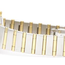 Pre Owned Omega Gold 18k Yellow Gold And Stainless Steel Constellation 1262.10 Quartz Women's Wristwatch 22 mm