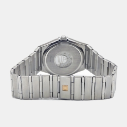 Pre Owned Omega Silver Stainless Steel Constellation 396.1201 Women's Wristwatch 33 mm