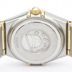 Pre Owned Omega Champagne 18K Yellow Gold And Stainless Steel Constellation 1262.10 Quartz Women's Wristwatch 22 mm