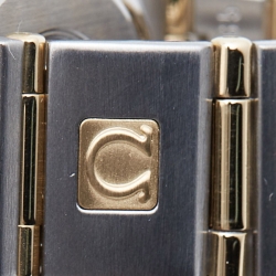 Pre Owned Omega Mother Of Pearl 18K Yellow Gold Stainless Steel Constellation '95 1262.70.00 Women's Wristwatch 22.50 mm