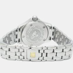 Pre Owned Omega Silver Stainless Steel Seamaster 2571.31 Quartz Women's Wristwatch 29 mm