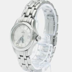 Pre Owned Omega Silver Stainless Steel Seamaster 2571.31 Quartz Women's Wristwatch 29 mm