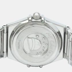 Pre Owned Omega White Stainless Steel Constellation BF569417 Women's Watch 22 mm