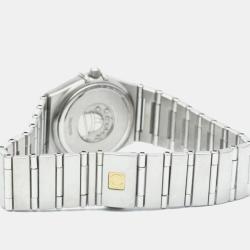 Pre Owned Omega Silver Stainless Steel Constellation Quartz Women's Wristwatch 25 mm