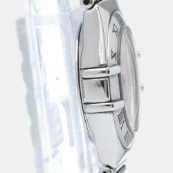 Pre Owned Omega Orange Stainless Steel Constellation Quartz Women's Wristwatch 22 mm