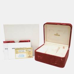 Pre Owned Omega Orange Stainless Steel Constellation Quartz Women's Wristwatch 22 mm