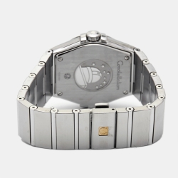 Omega Black Stainless Steel Constellation 123.10.35.60.01.001 Men 's Wristwatch 35mm