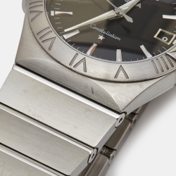 Omega Black Stainless Steel Constellation 123.10.35.60.01.001 Men 's Wristwatch 35mm