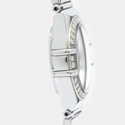 Omega Black Stainless Steel Constellation Quartz Women's Wristwatch 22 mm